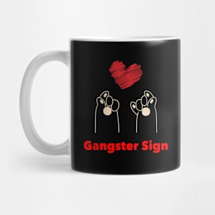 gang signs of the love, fanny dog Mug